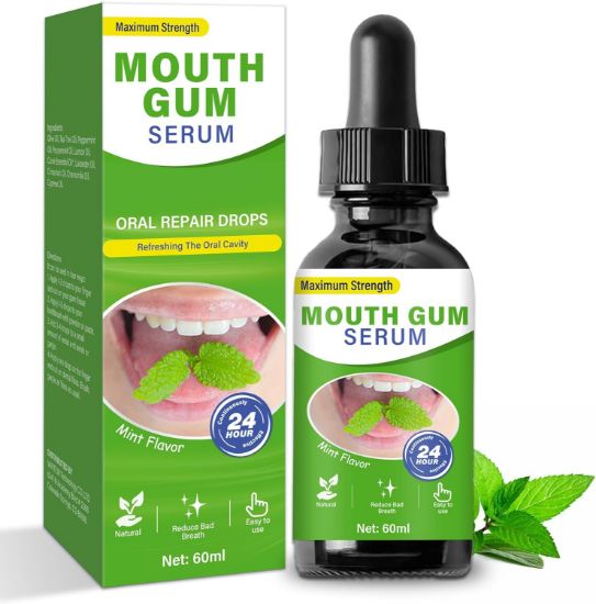 Picture of Dry Mouth Gum Serum, Bad Breath Treatment for Adults, Gum Repair for Receding Gums Drops