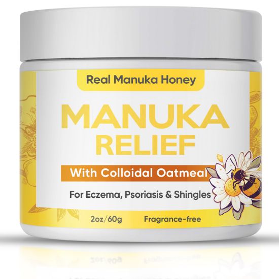 Picture of Manuka Honey Cream Honey Eczema Cream – Organic Eczema Honey & Collodial Oatmeal Moisturizer for Soothing, eczema, Dry & Itchy Skin – Face & Body Eczema Lotion, 2oz