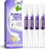 Picture of Teeth Whitening Pen, Teeth Whitening Gel, Purple Teeth Whitener, Travel Friendly Tooth Whitening Pen, Color Correcting for Tooth Stain Removal, 4Pcs