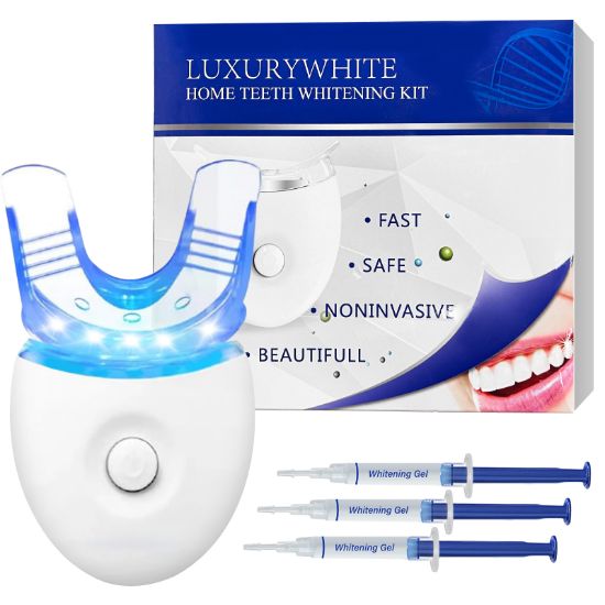 Picture of Teeth Whitening Kit -LED Light Tooth Whitener with Mouth Trays, Remineralizing Gel and Tray Case